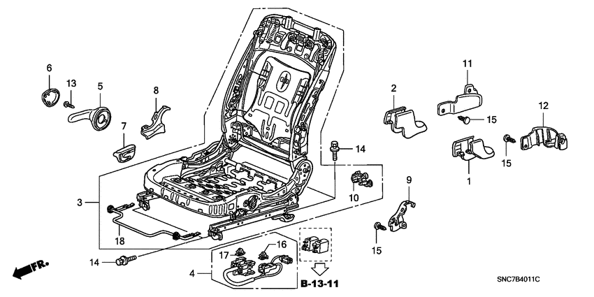 Front seat components