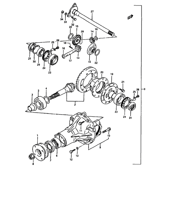 Front differential gear