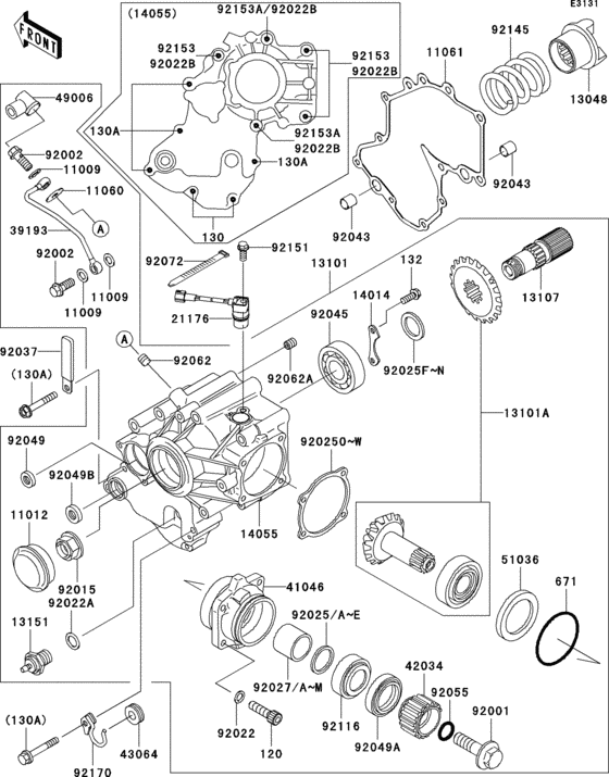 Front bevel gear(1/3)