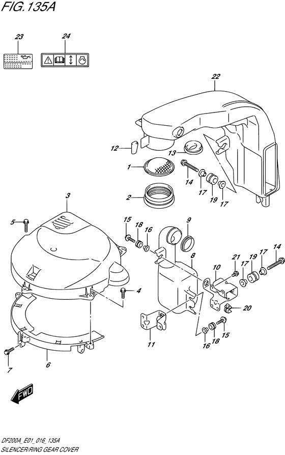 Silencer/ring gear cover