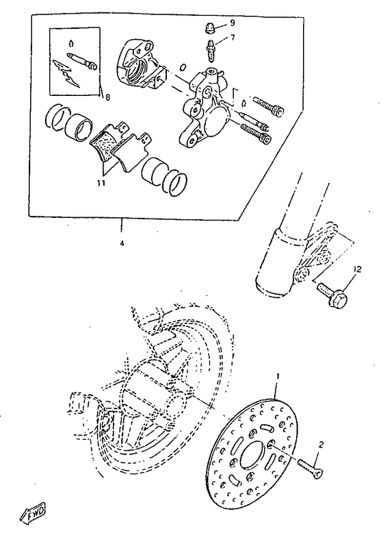 Front brake. caliper