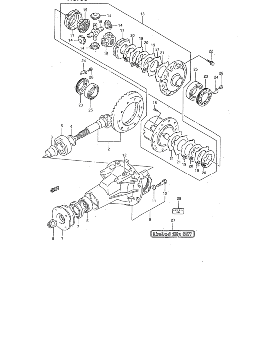 Rear differential gear