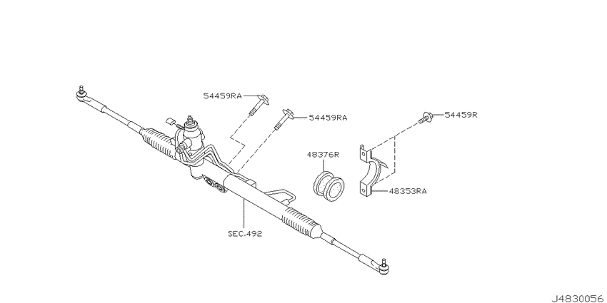 Steering gear mounting