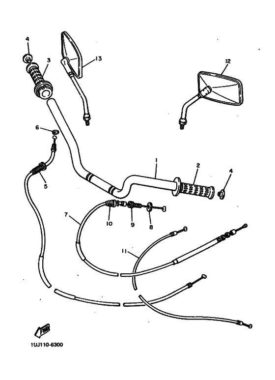 Steering handle & cable
