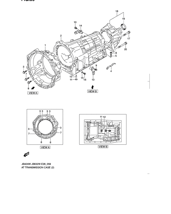 At transmission case