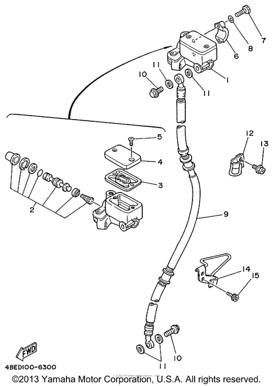 Front master cylinder