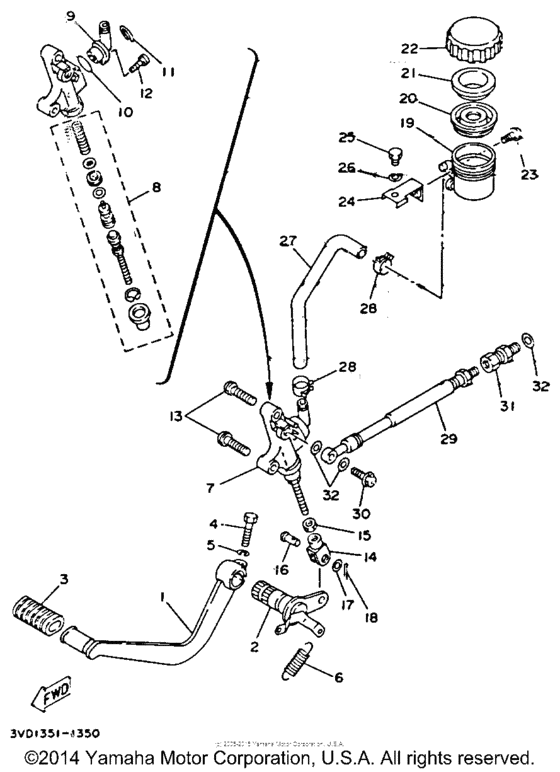 Rear master cylinder