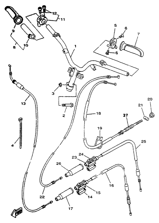 Steering handle & cable