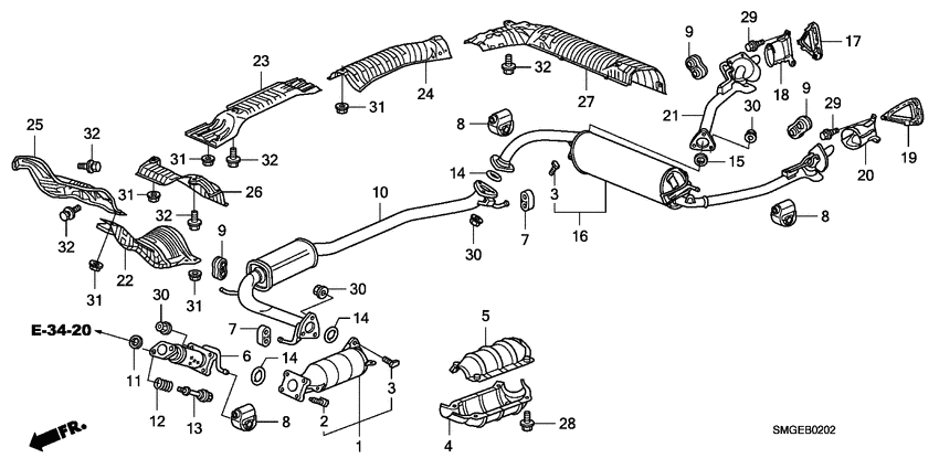 Exhaust pipe/silencer