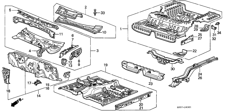 Body structure components