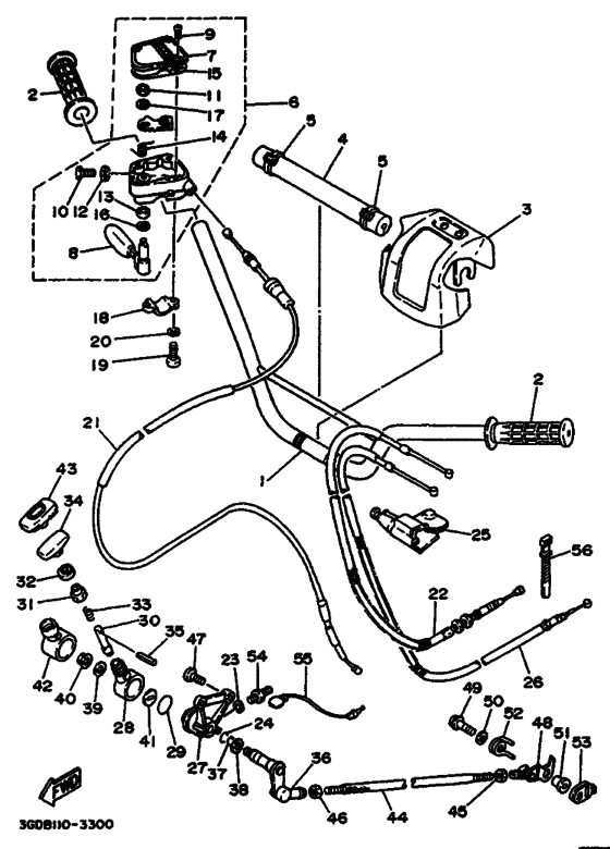 Steering handle & cable