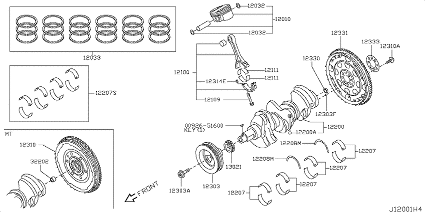 Piston,crankshaft & flywheel
