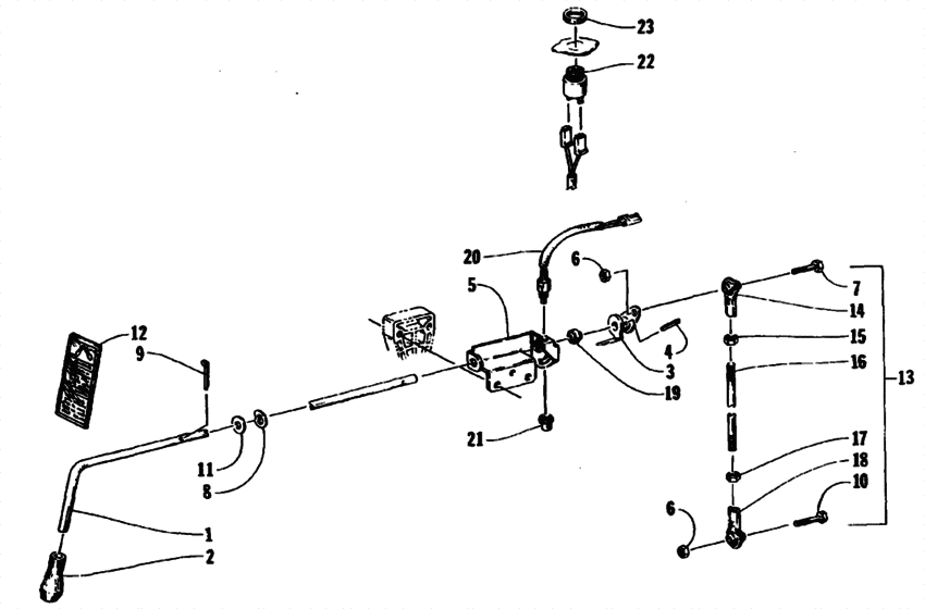 Reverse shift lever assembly