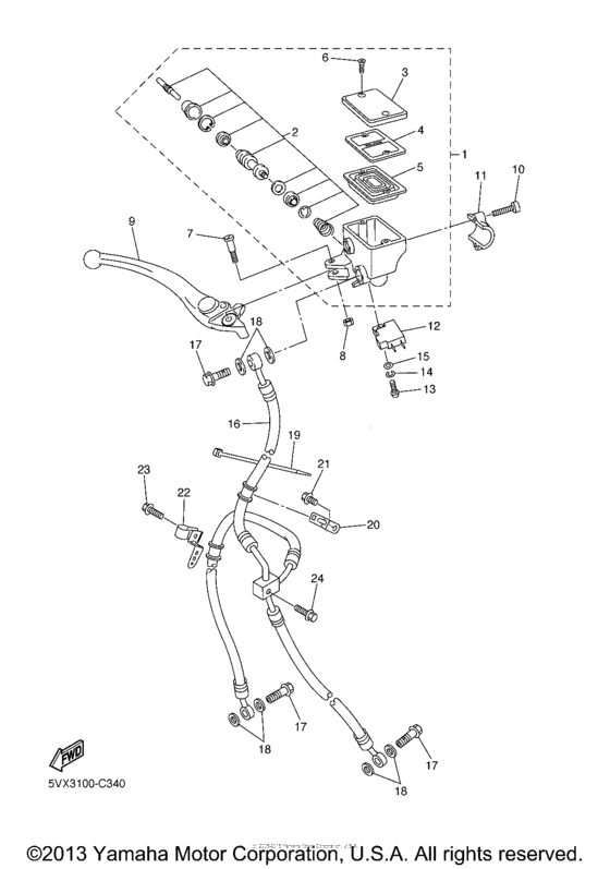 Front master cylinder