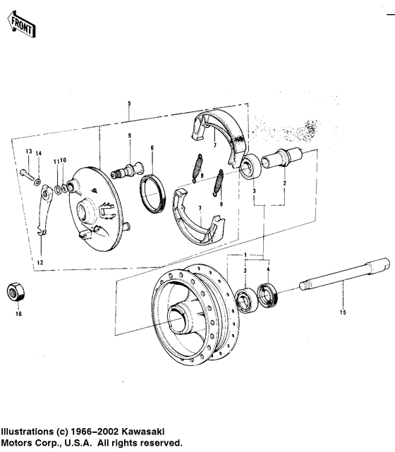 Front hub/brake