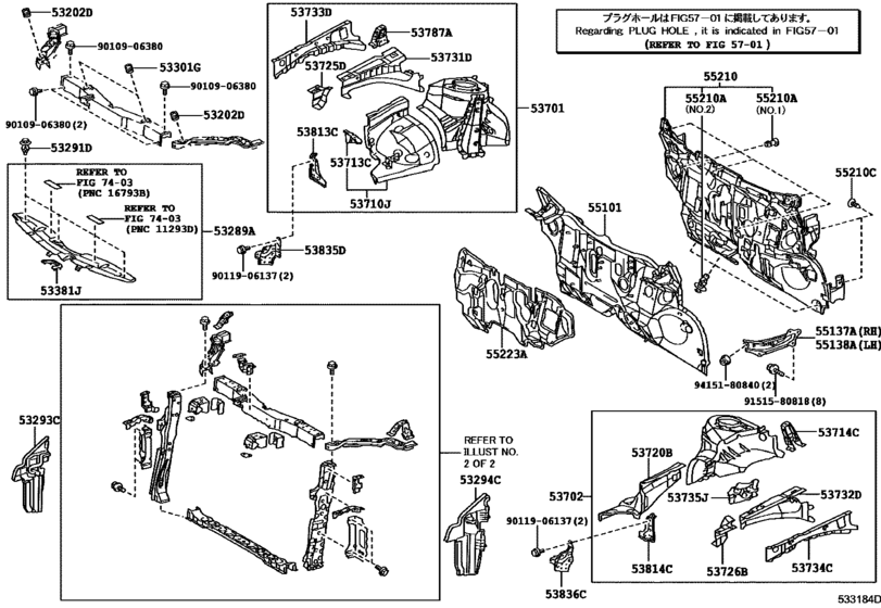 Front Fender Apron & Dash Panel