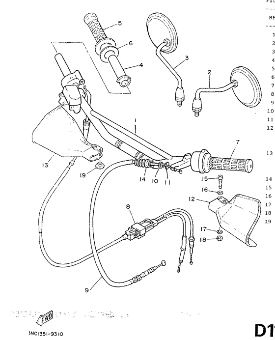 Steering handle & cable