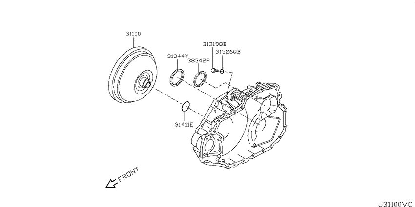 Torque converter,housing & case