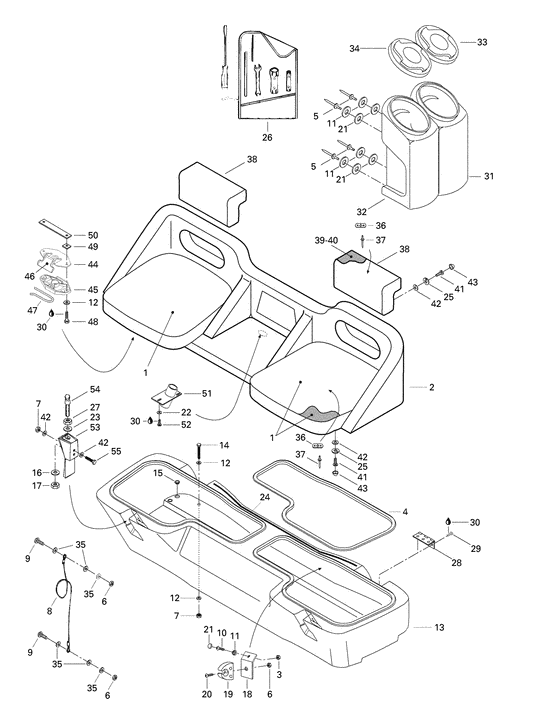 09- rear seat and storage compartment