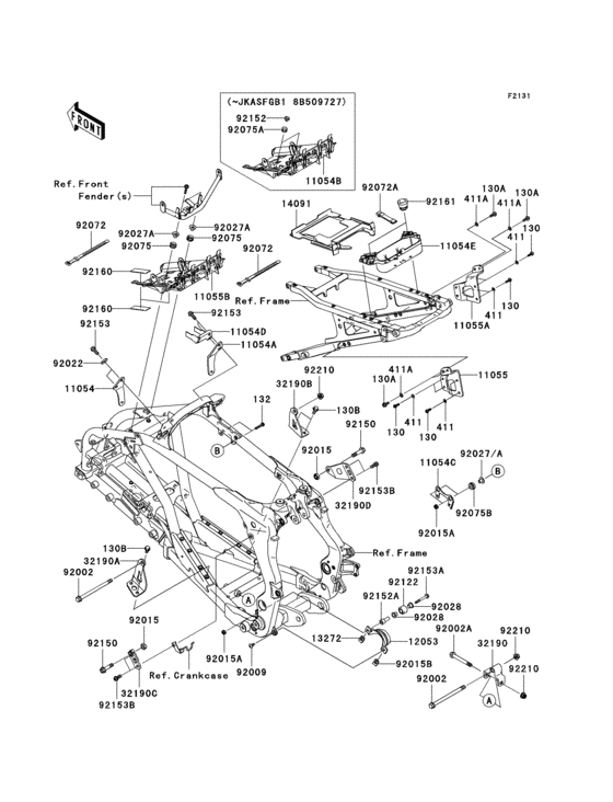 Frame fittings(1/2)(b8f/b8fa)
