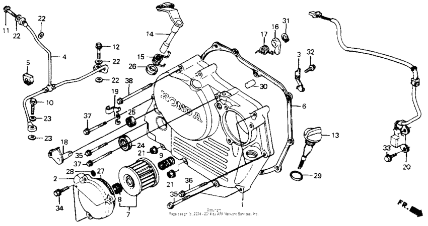 Right crankcase cover 84-85