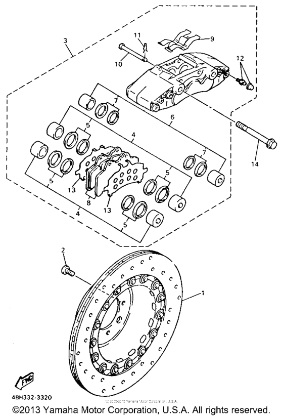 Front brake caliper