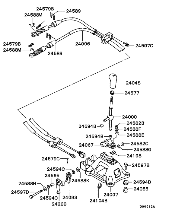 M/t floor shift linkage