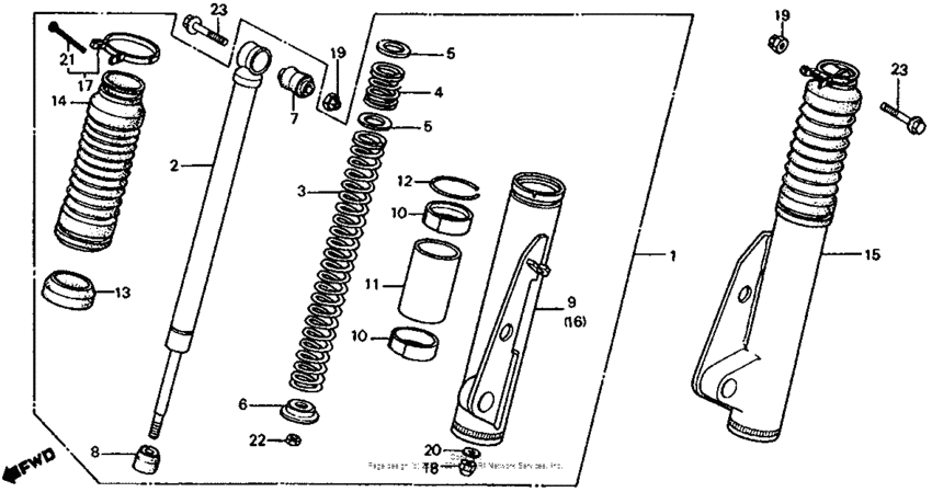 Front shock absorber