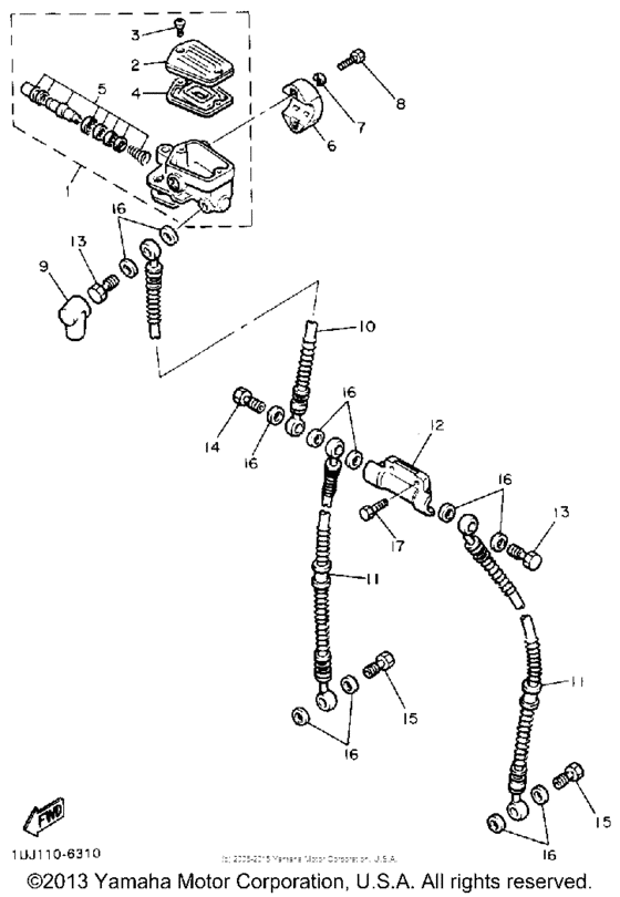Front master cylinder