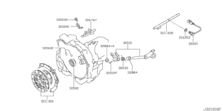 Transmission case & clutch release