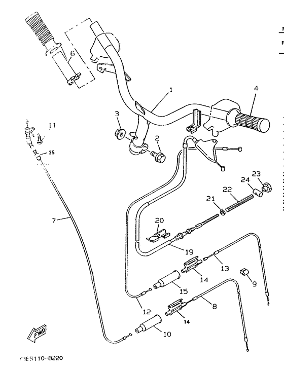 Steering handle & cable