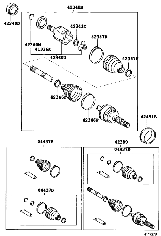 Rear Axle Shaft & Hub