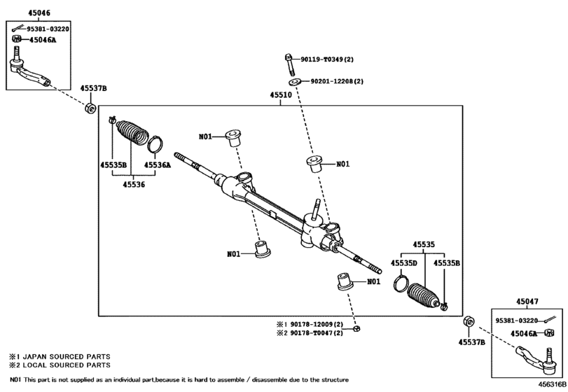 Front Steering Gear & Link