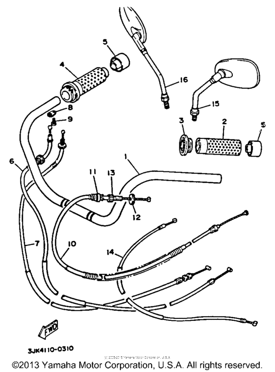 Handlebar cable