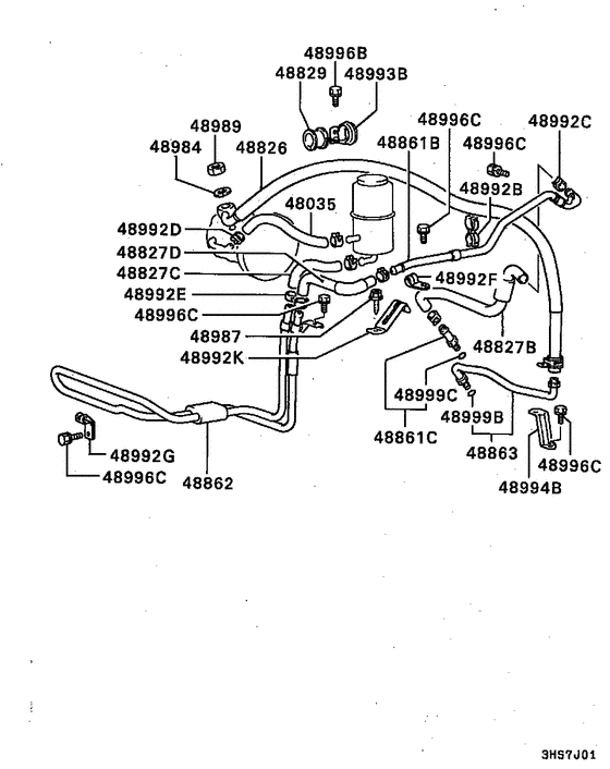 Power steering oil line