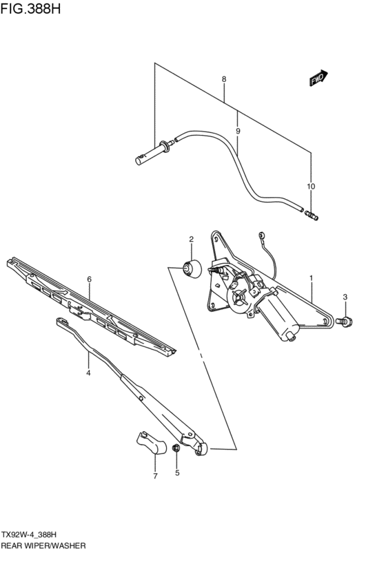 rear wind windshield wiper / washer