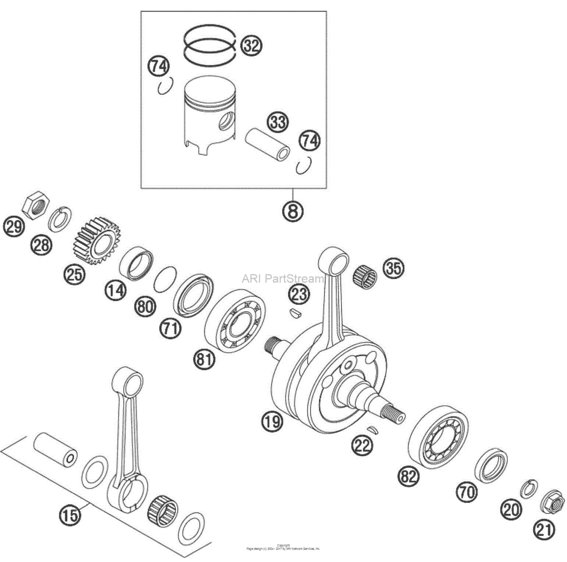 Crankshaft, Piston
