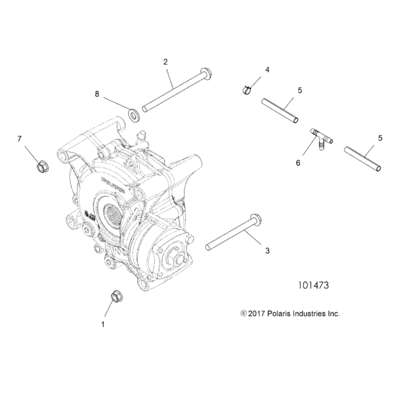 Drive Train, Gearcase Mounting, Rear