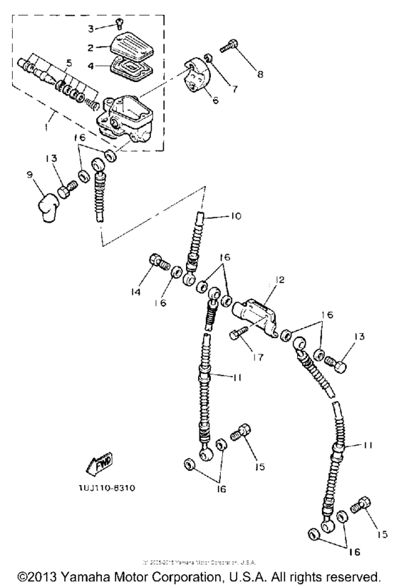 Front master cylinder