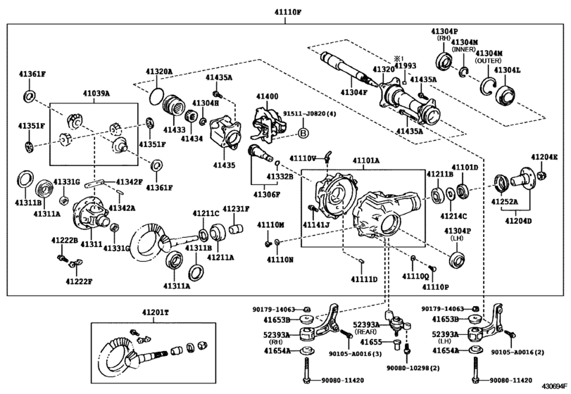 Front Axle Housing & Differential
