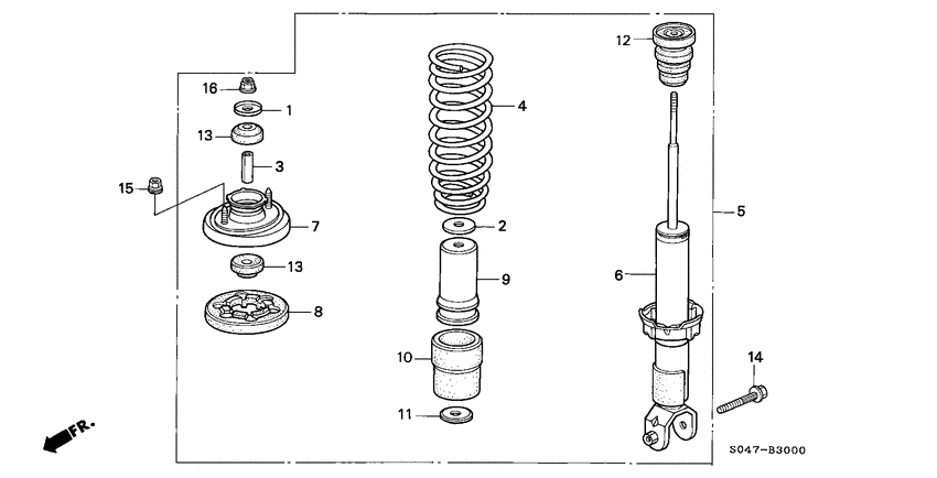 Rear shock absorber