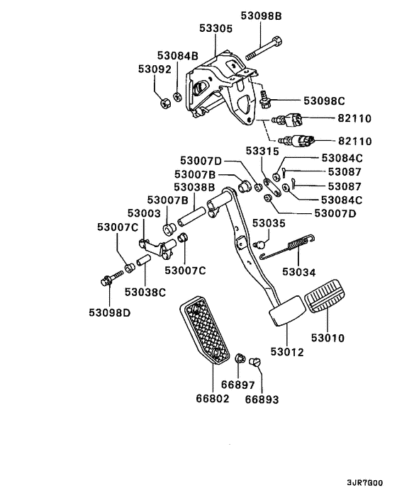 Brake & clutch pedal