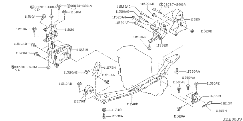 Engine & transmission   mounting