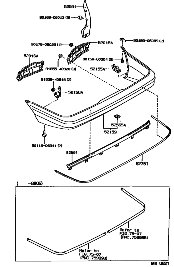 Rear Bumper & Bumper Stay