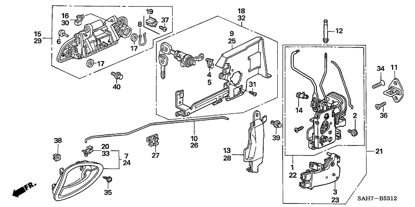 Front door locks/ outer handle