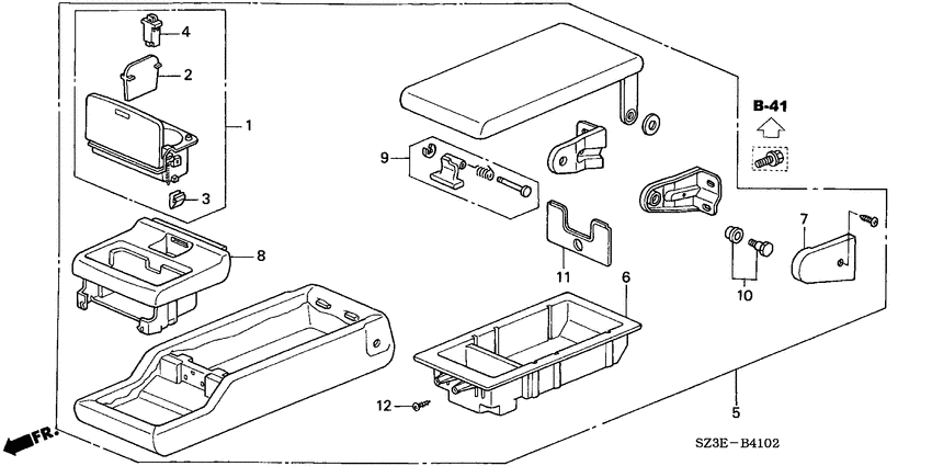 Center armrest