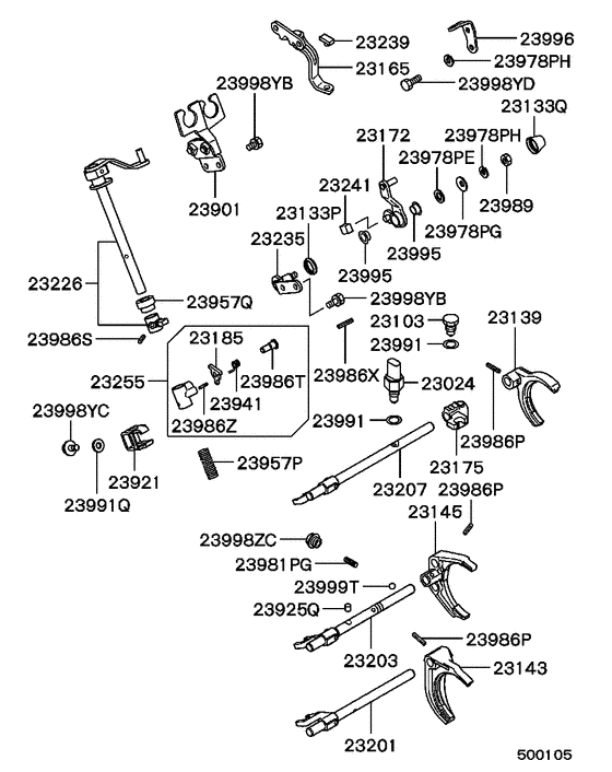M/t gearshift control
