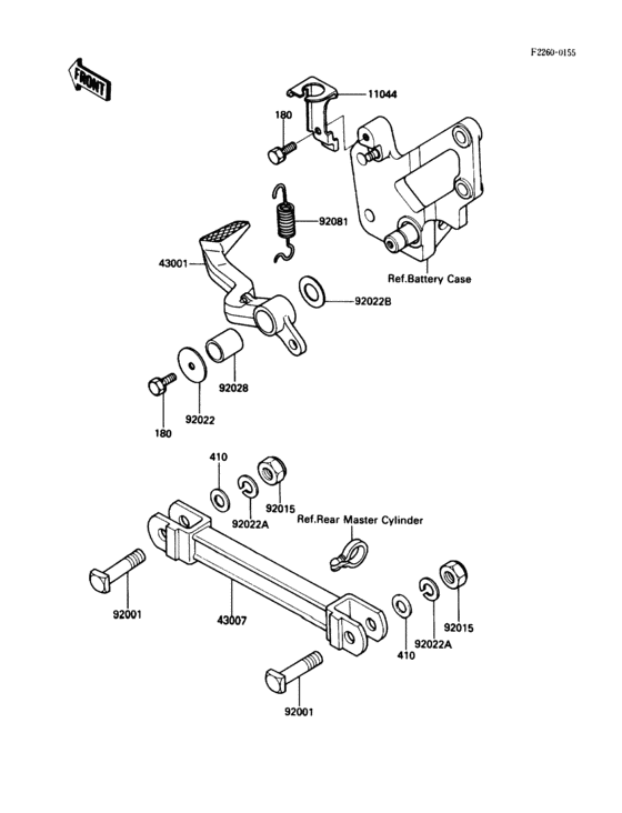 Brake pedal/torque link