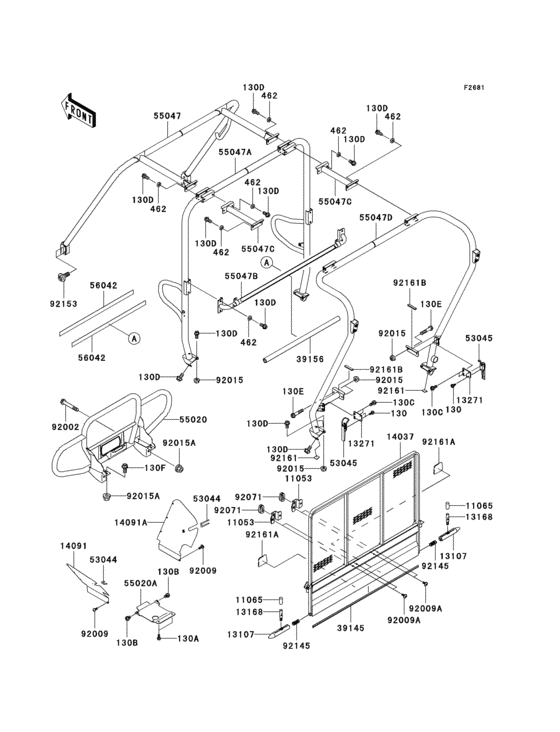 Guards/cab frame(k6f)