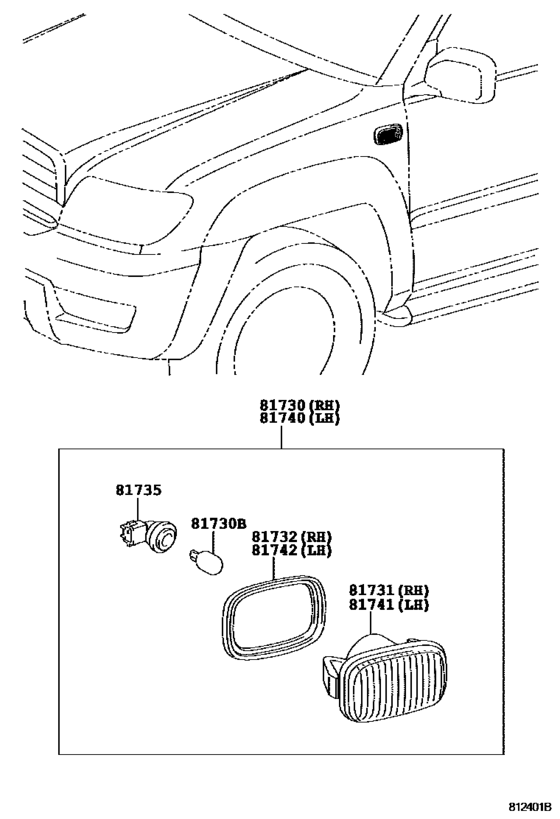 Side Turn Signal Lamp & Outer Mirror Lamp